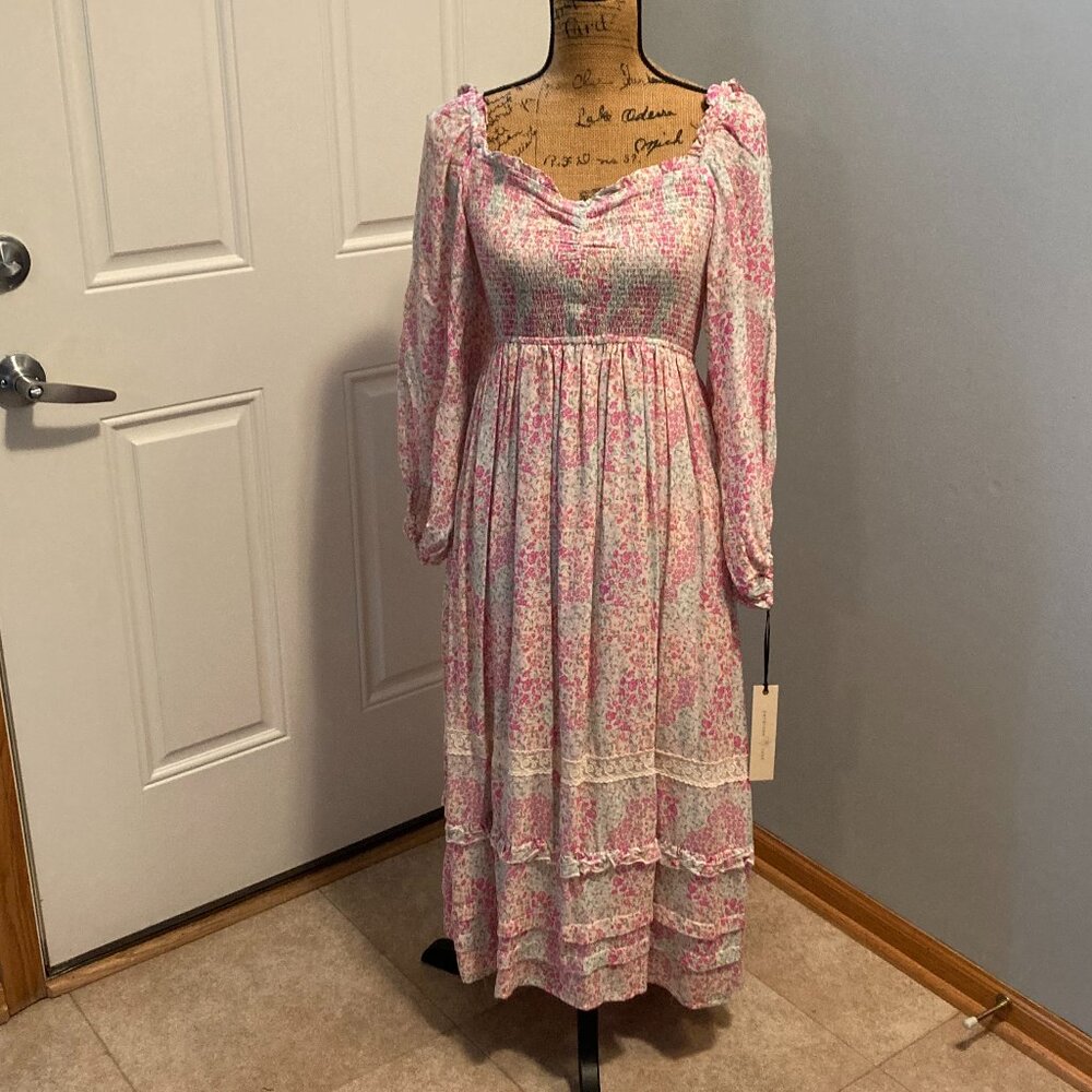 Floral Maxi Dress Women Size L by Penelope Rose NWT